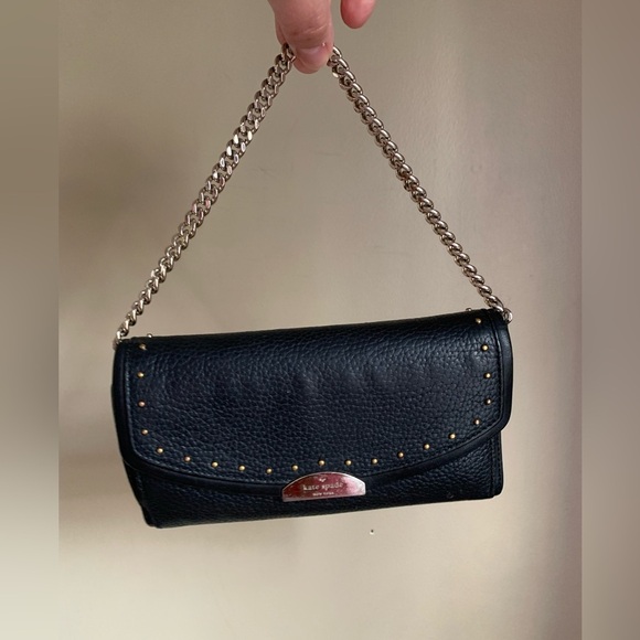Kate Spade West Street Milou - Black, party dance evening clutch chain strap - Picture 1 of 13
